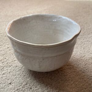 Handmade White Ceramic Bowl